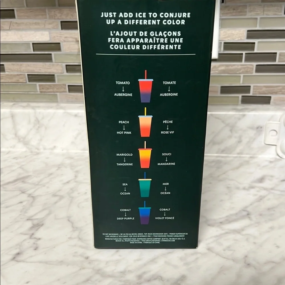 Starbucks Color Changing Reusable Cups 2020 Summer Release NWT - Picture 3 of 6